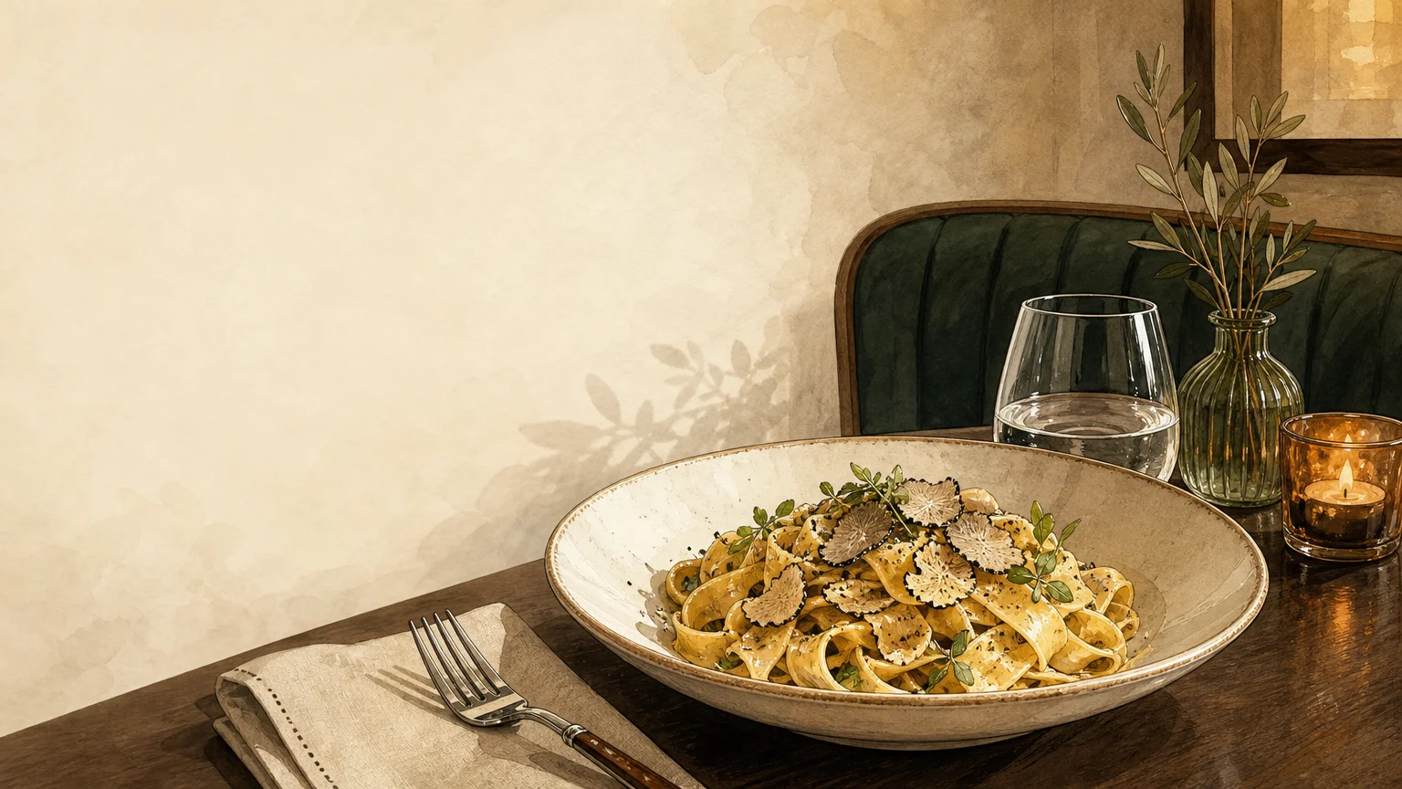Refined Italian dining near Zaventem with handmade pasta and truffle details